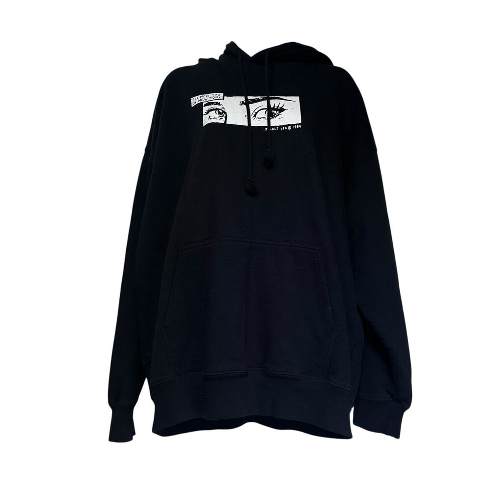 Brandy Melville John Galt Black I'll Meet You In New York 1994 Hoodie Sweatshirt
